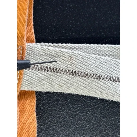 Disneyland Resort Mickey Mouse Canvas Tote Bag Orange Embroidered Large - Picture 8 of 10